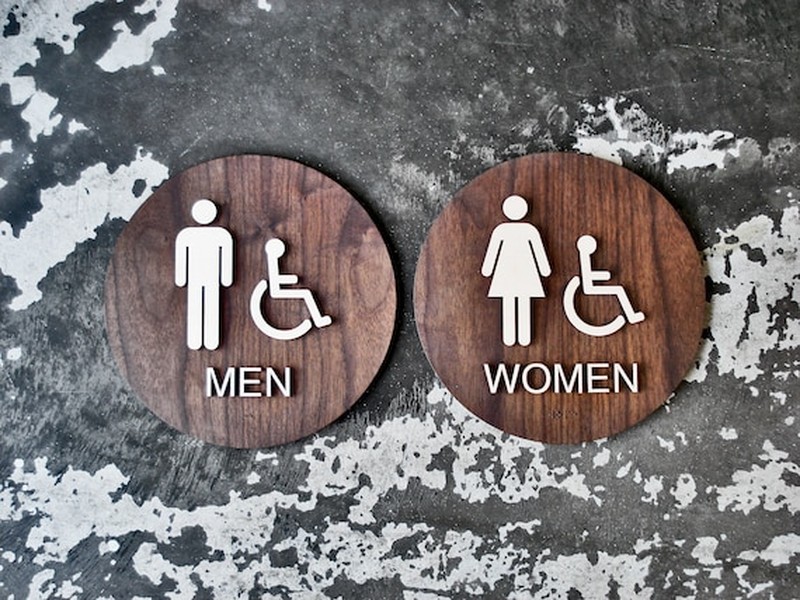 Restroom Signs with Braille