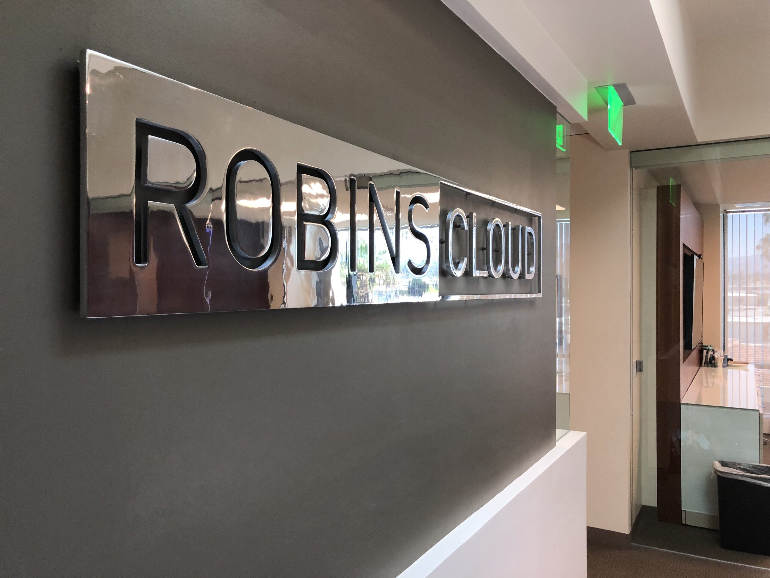 Backlit Lobby Letters