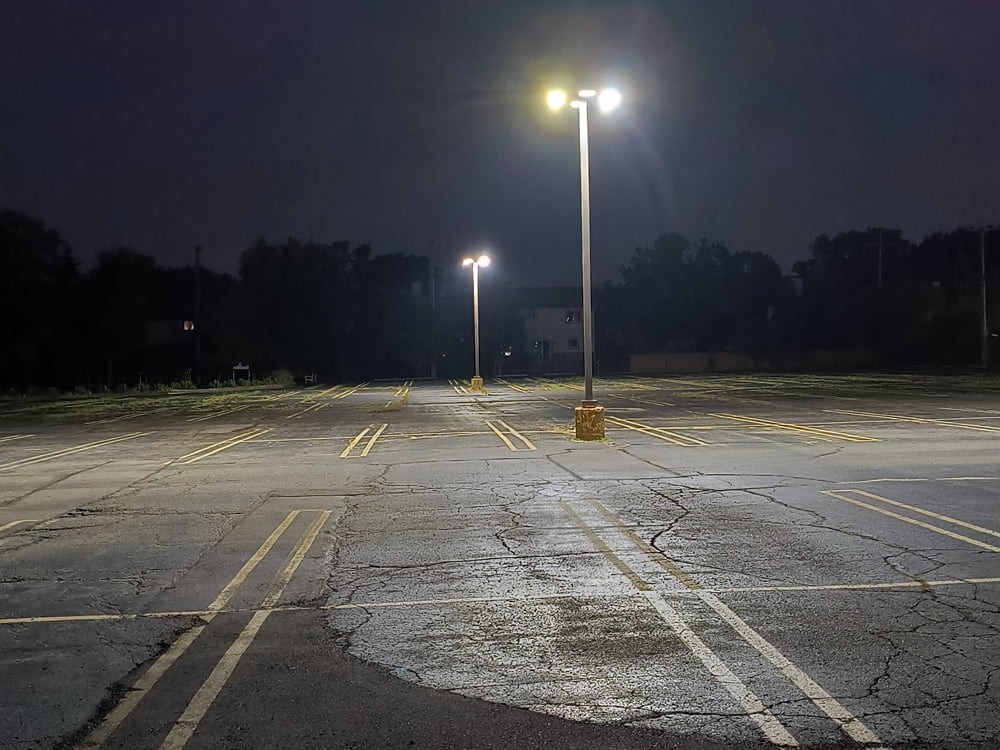 LED Pole Lights Installation